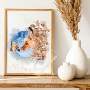 Zorro y luna azul